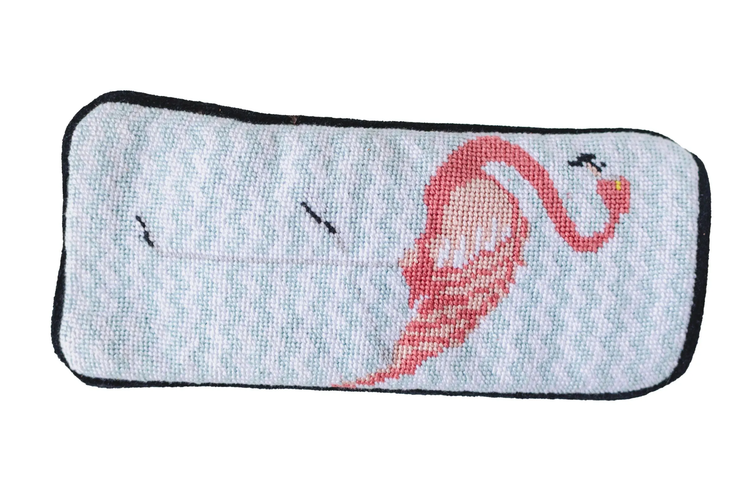 Flamingo Needlepoint Eyeglass Case