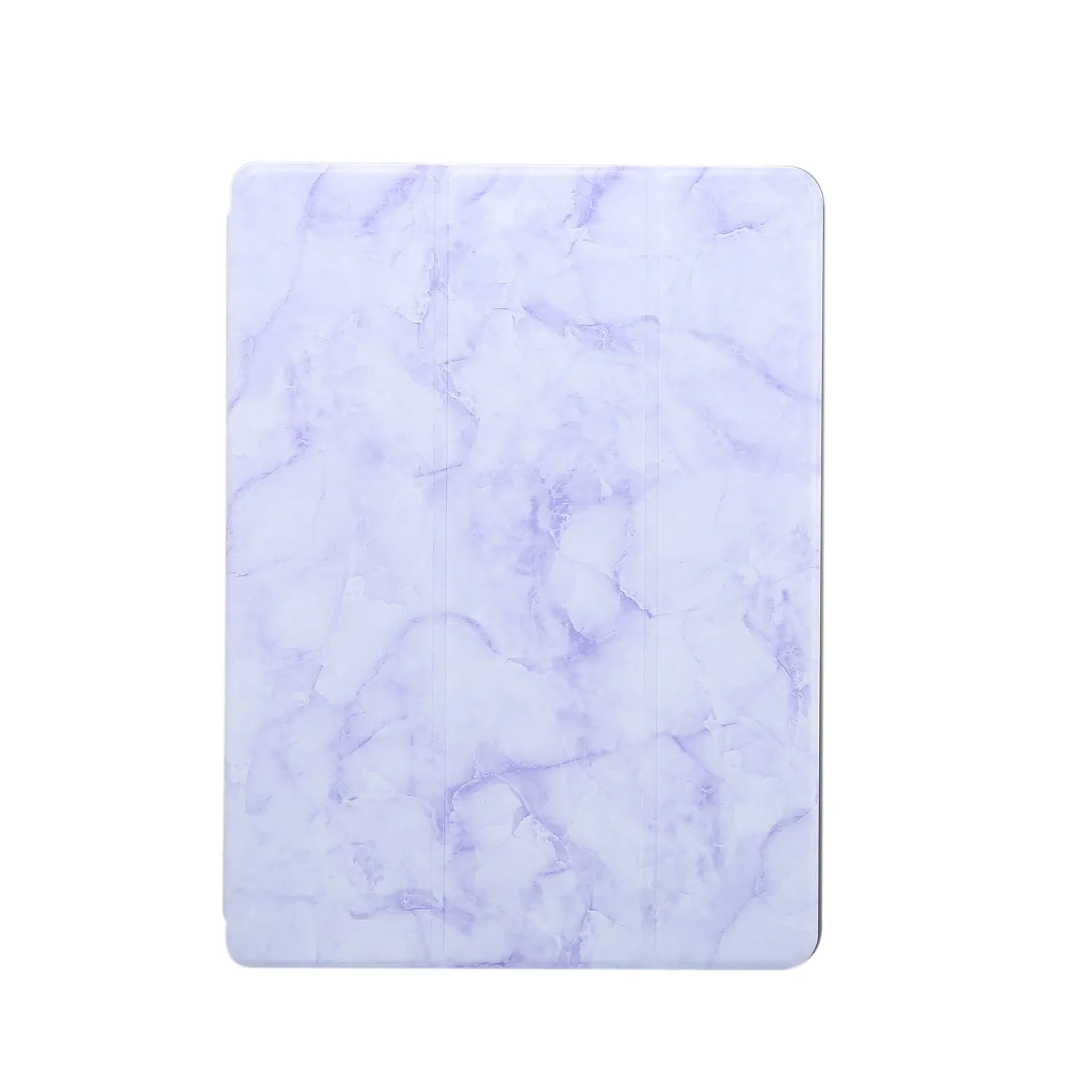 For iPad Pro 10.2 2019 Tablet Cover Marbling Pattern PU Leather Pen Loops Anti-fall Anti-scrach Anti-slip Protect Shell Tri-fold Tablet Case blue