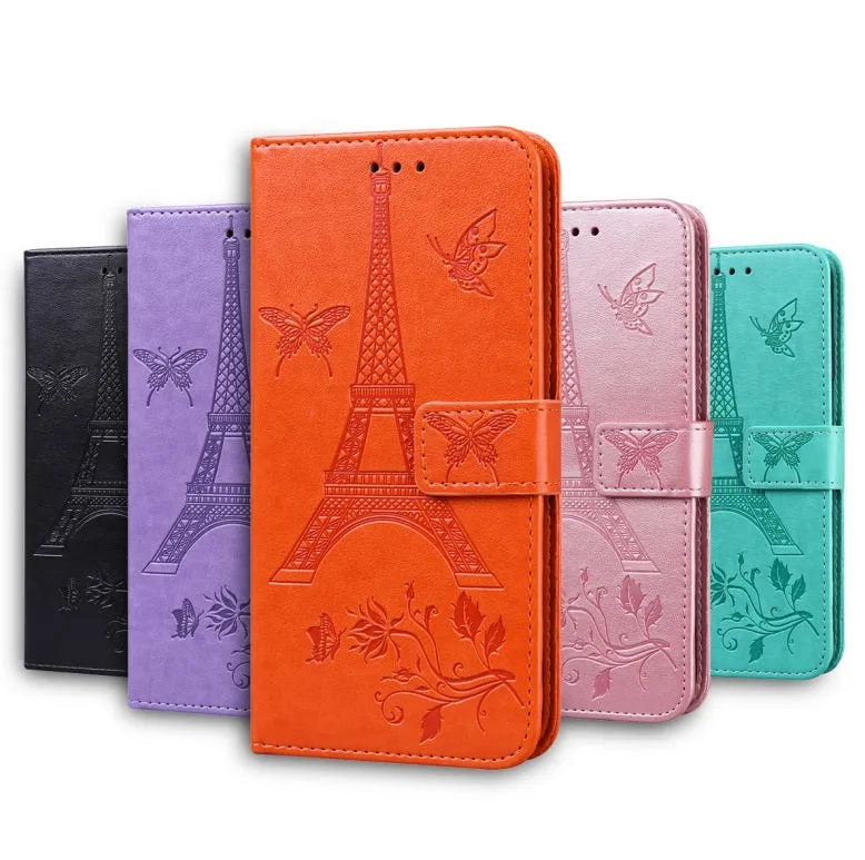 For iPhone12 mini Phone Case 5.4 Inches Card Slot Phone Bracket Mobile Phone Cover Pink