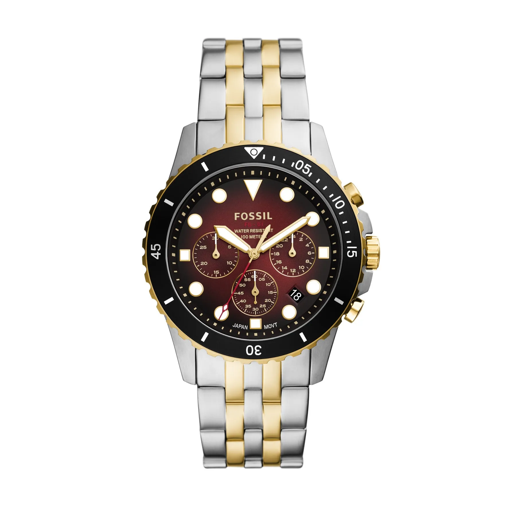 Fossil Analog Men's Watch Gold Plated Metal Bracelet - FS5881