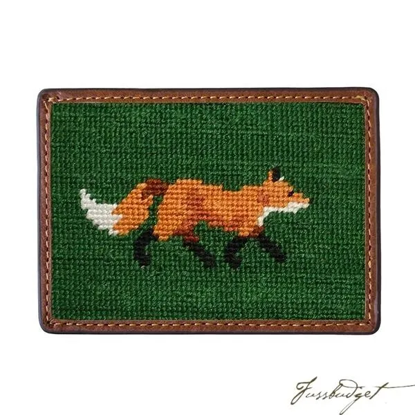 Fox Needlepoint Card Wallet