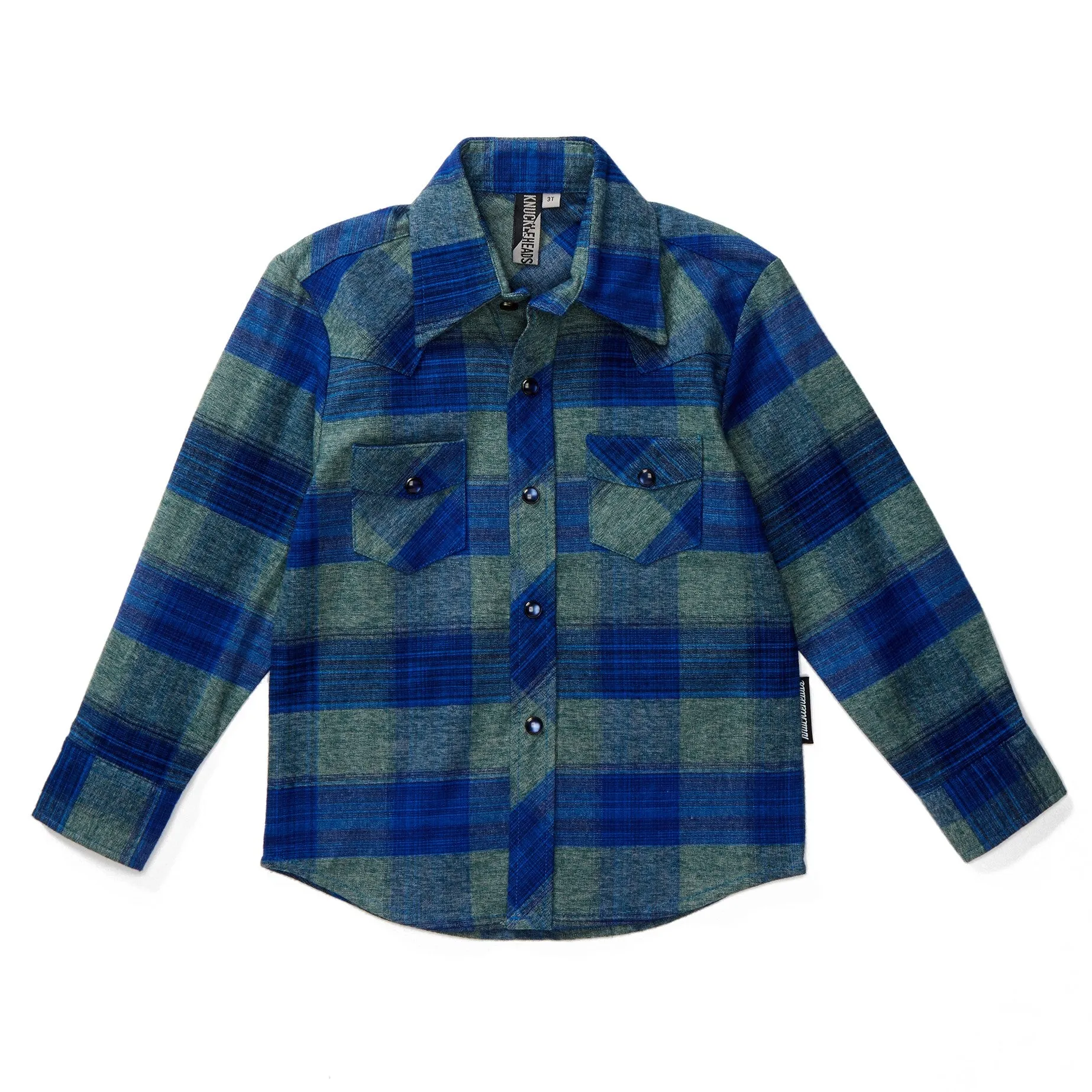 Freemont Knuckleheads Long Sleeve Plaid Rockabilly Shirt