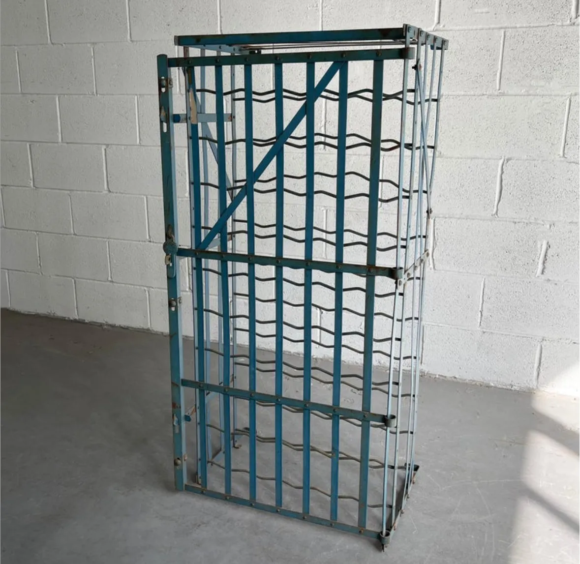 French Industrial 50 Bottle Wine Rack by Rigidex