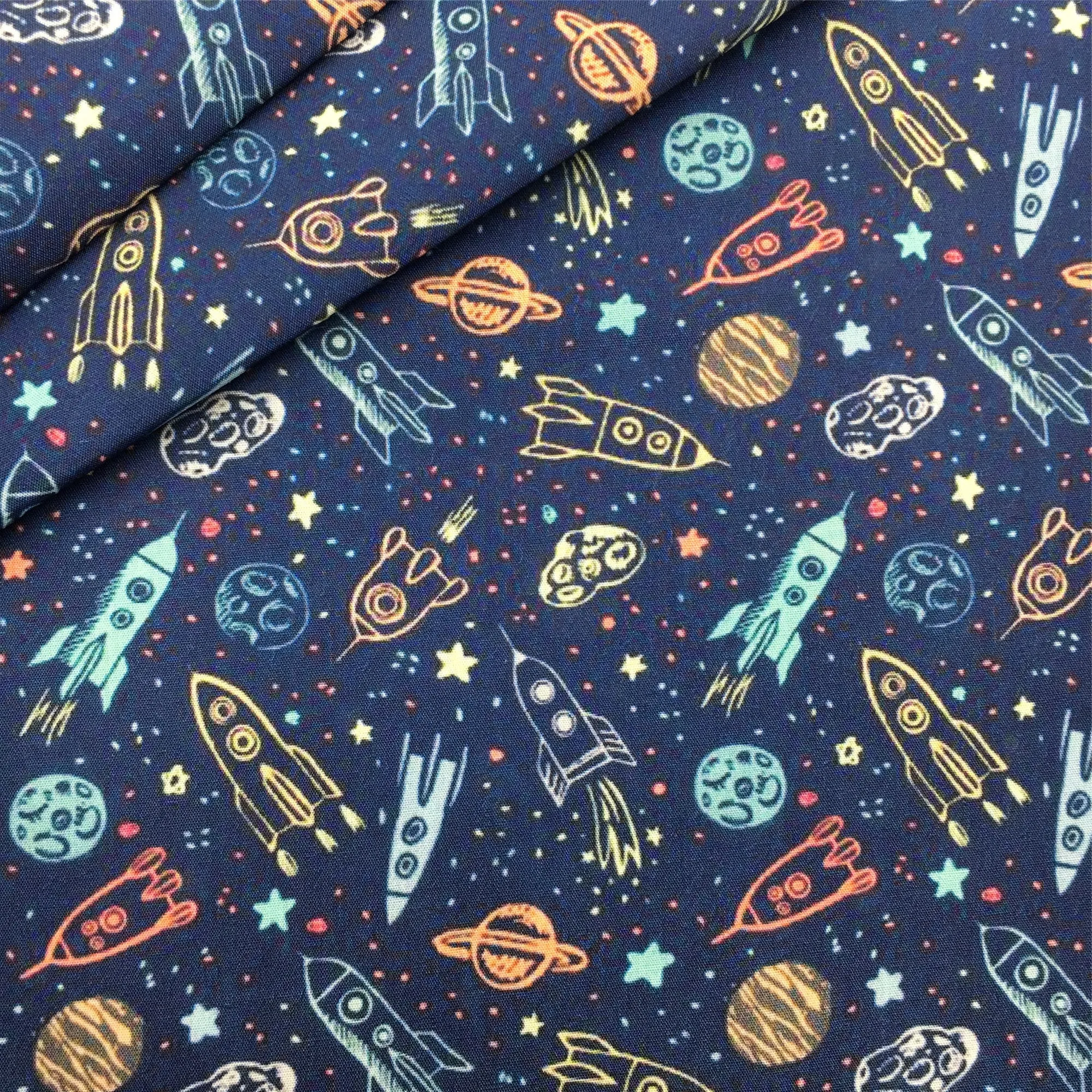 Galaxy Theme Printed Fabric