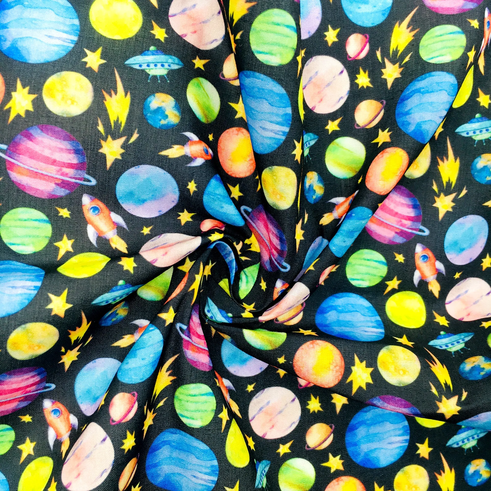 Galaxy Theme Printed Fabric