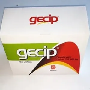 Gecip Tablets Ciprofloxacin 500 USP Tablet