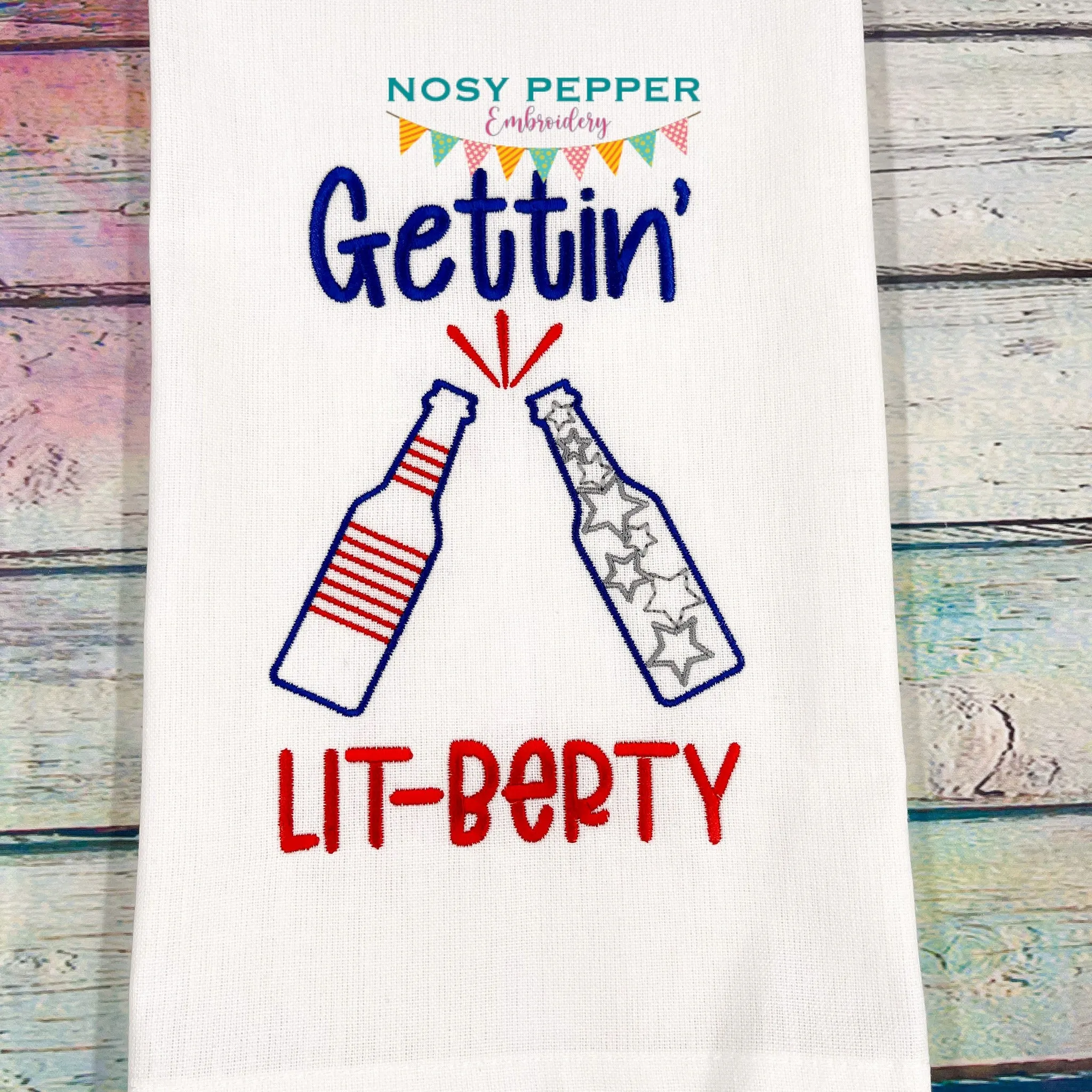 Gettin LitBerty machine embroidery design (4 sizes included) DIGITAL DOWNLOAD