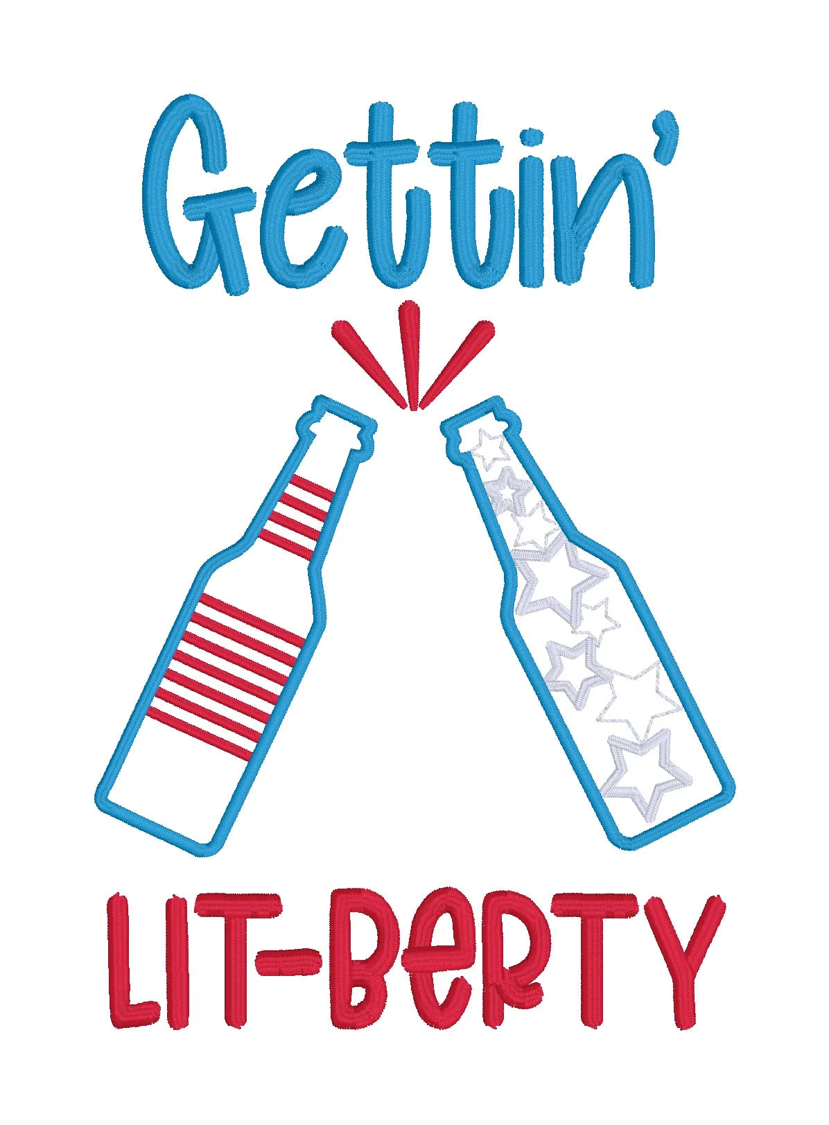 Gettin LitBerty machine embroidery design (4 sizes included) DIGITAL DOWNLOAD