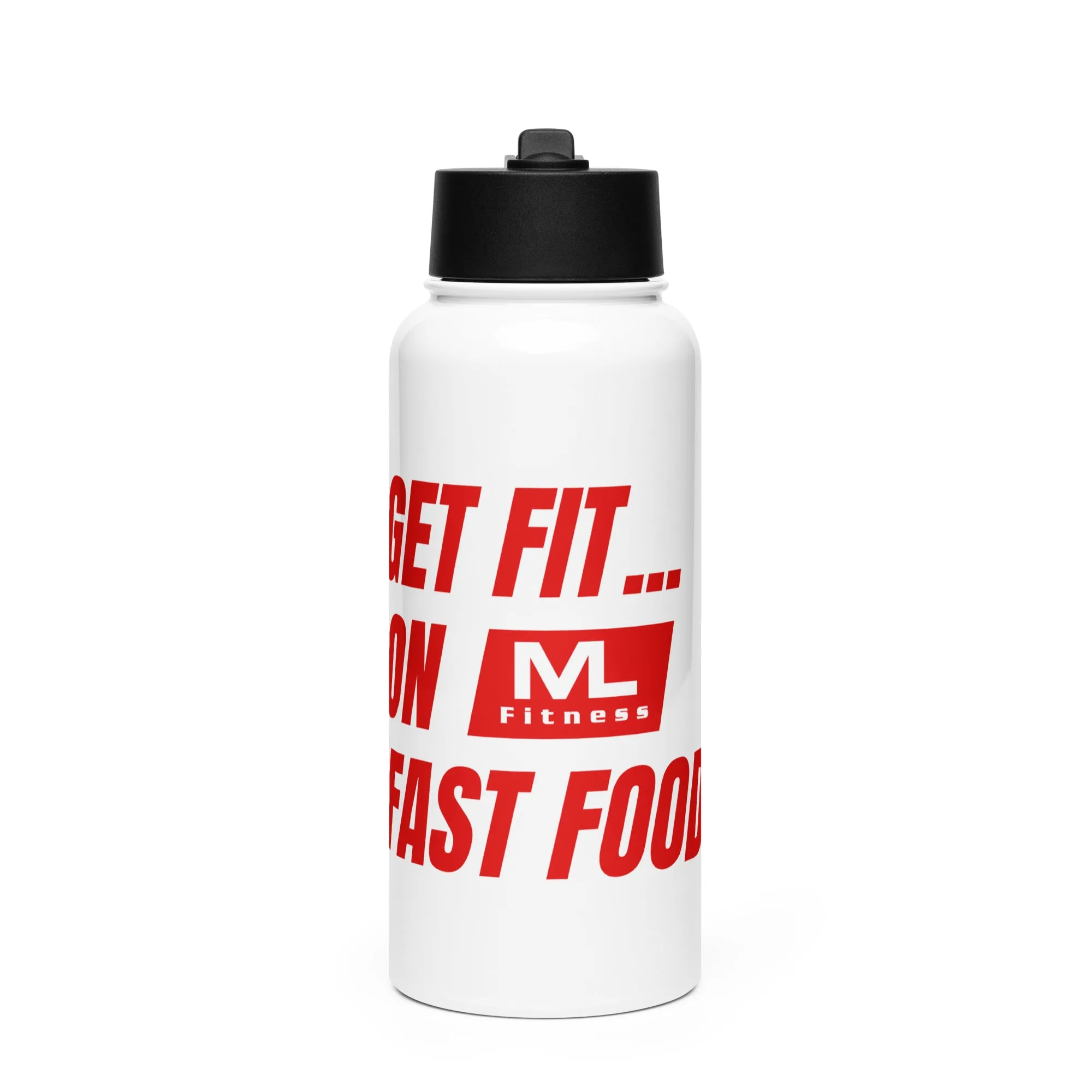 GFOFF Stainless steel water bottle with a straw lid