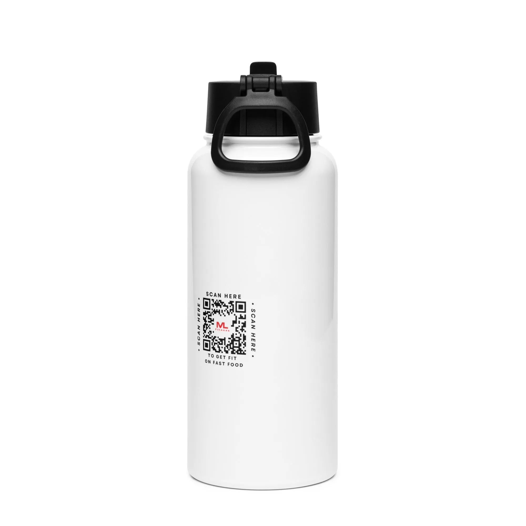GFOFF Stainless steel water bottle with a straw lid