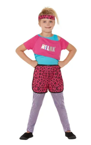 Girls 80s Relax Costume