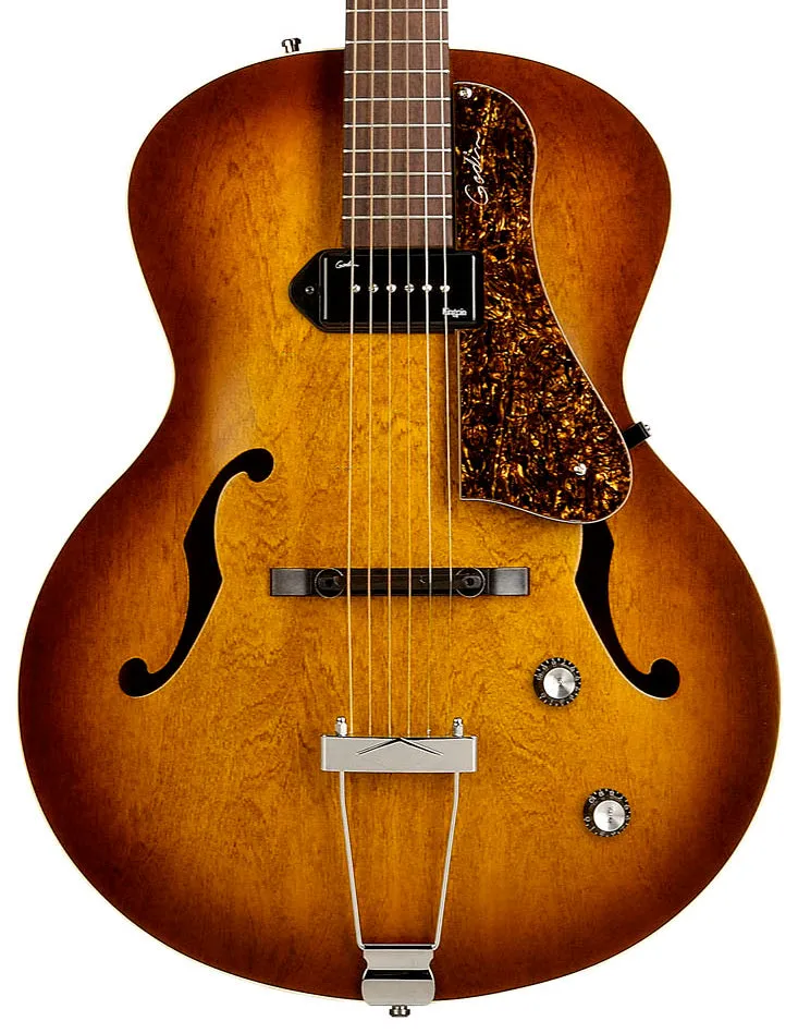 Godin 031986 5th Avenue Kingpin P90 Cognac Burst Hollow Body Acoustic Guitar Made In Canada