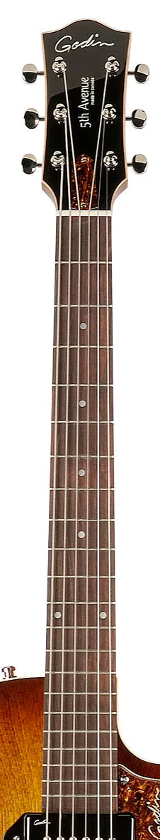 Godin 032327 / 050987 5th Avenue KingPin II P90 CW Cognac Burst Hollow Body Acoustic Guitar MADE In CANADA