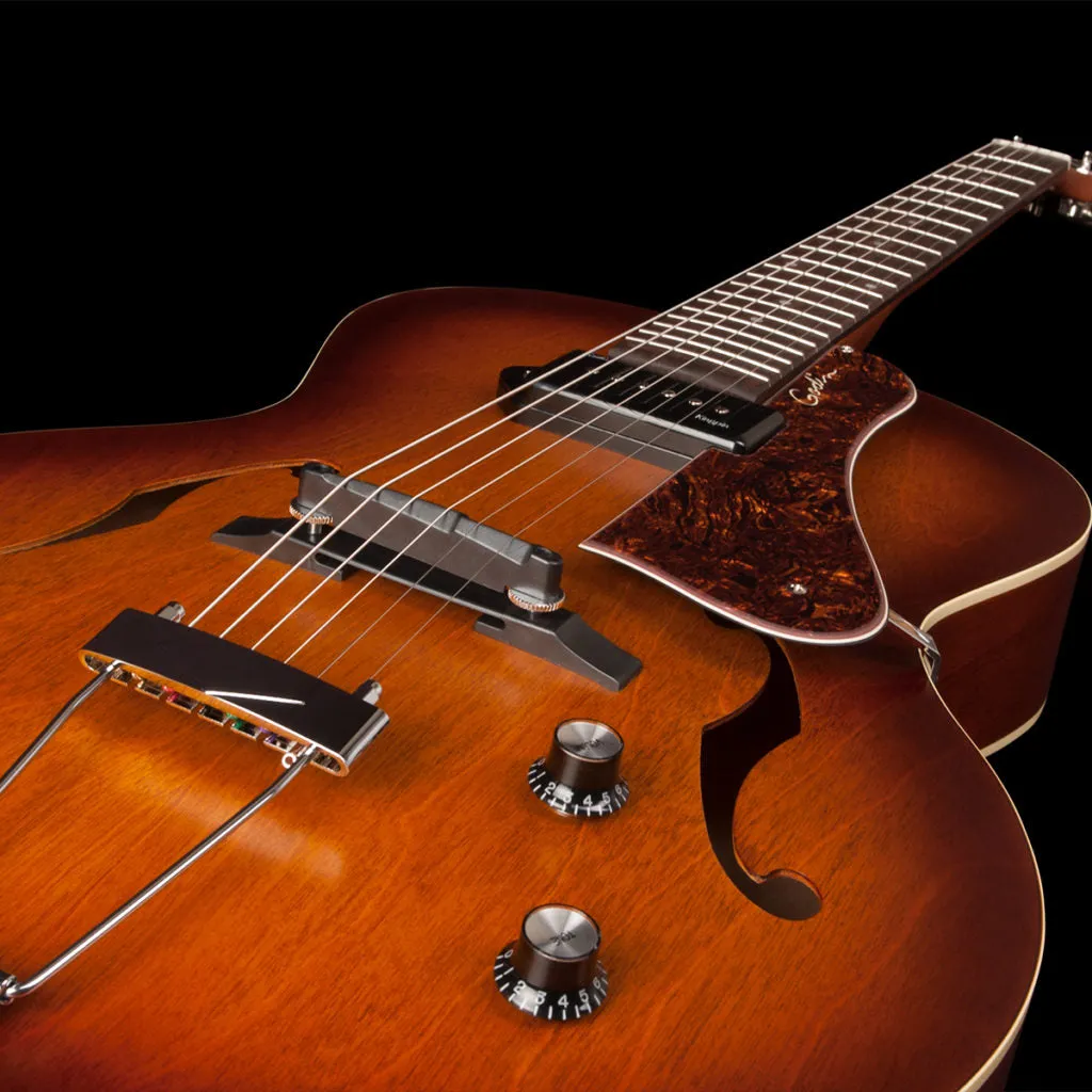 Godin 5th Avenue Kingpin P90 in Cognac Burst 031986