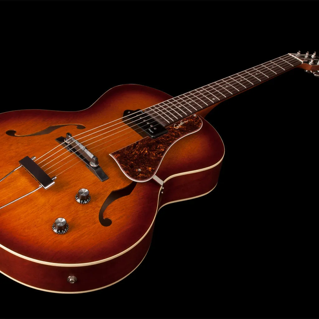 Godin 5th Avenue Kingpin P90 in Cognac Burst 031986