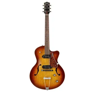 Godin 5th Avenue Semi-Acoustic Guitar ~ Cognac Burst Kingpin II P90
