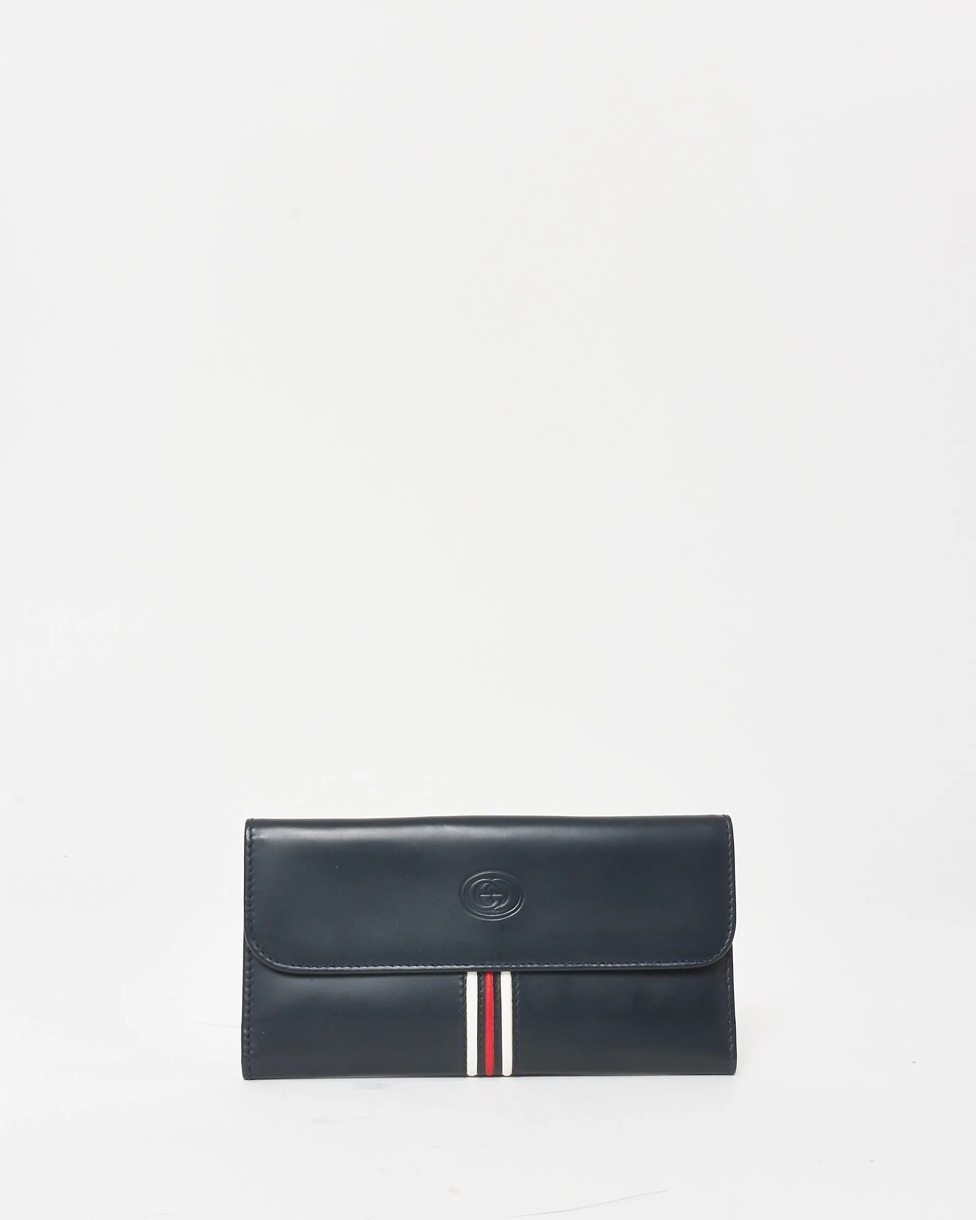 Gucci Black Smooth Leather Vintage Wallet