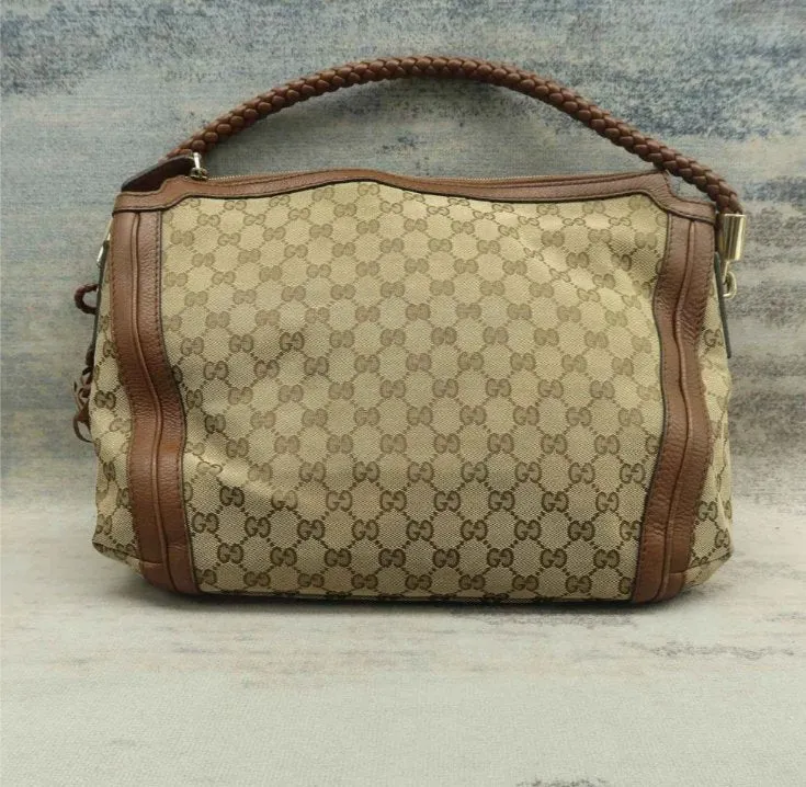 Gucci Brown Cloth Shoulder Bag
