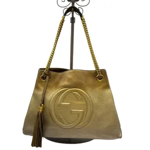 GUCCI Leather Soho Chain Tote/Shoulder Bag - Gold Ombre