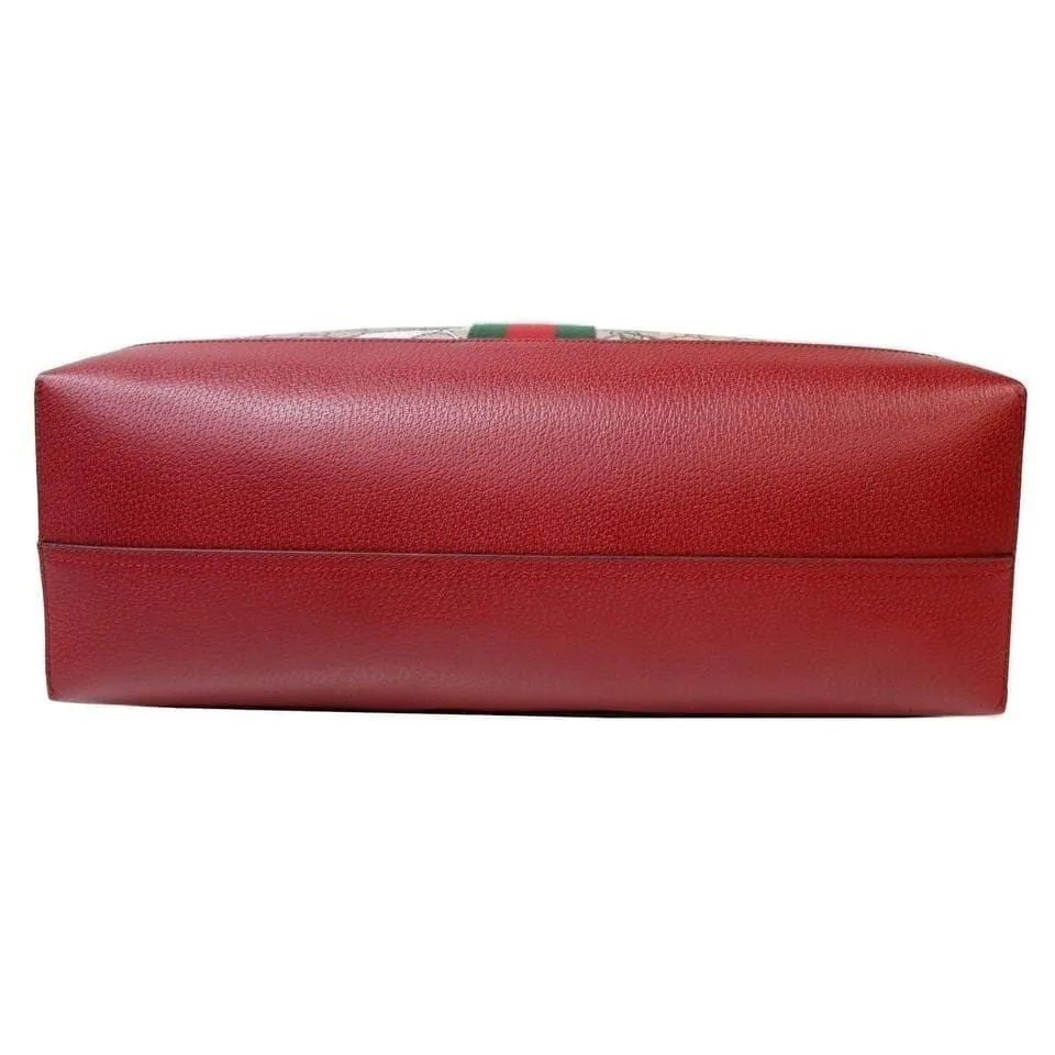 GUCCI Ophidia GG Flora Medium Tote Bag Red 547947