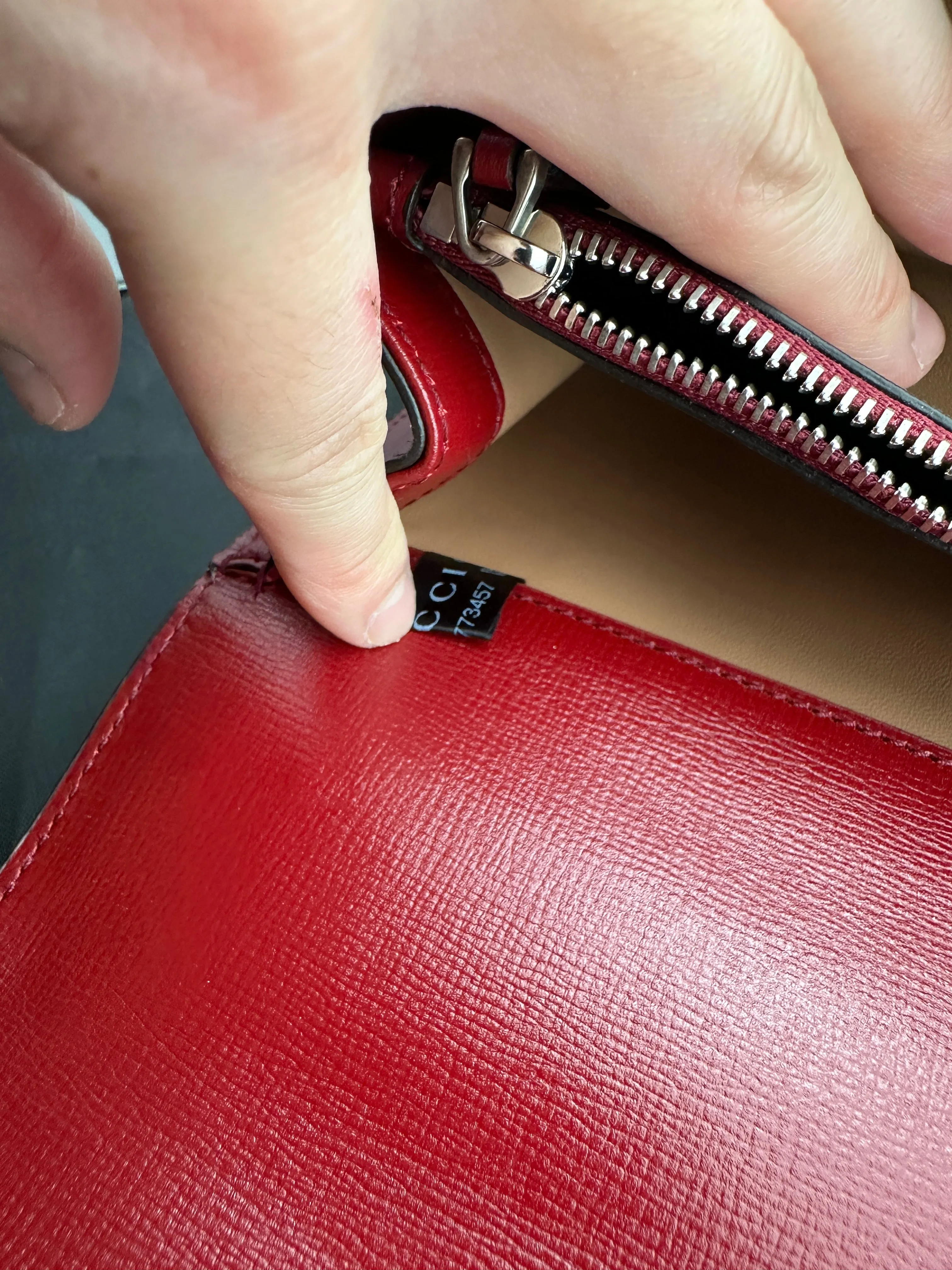 Gucci Small Dionysus Shoulder Bag in Ivory and Blue with Red Trim