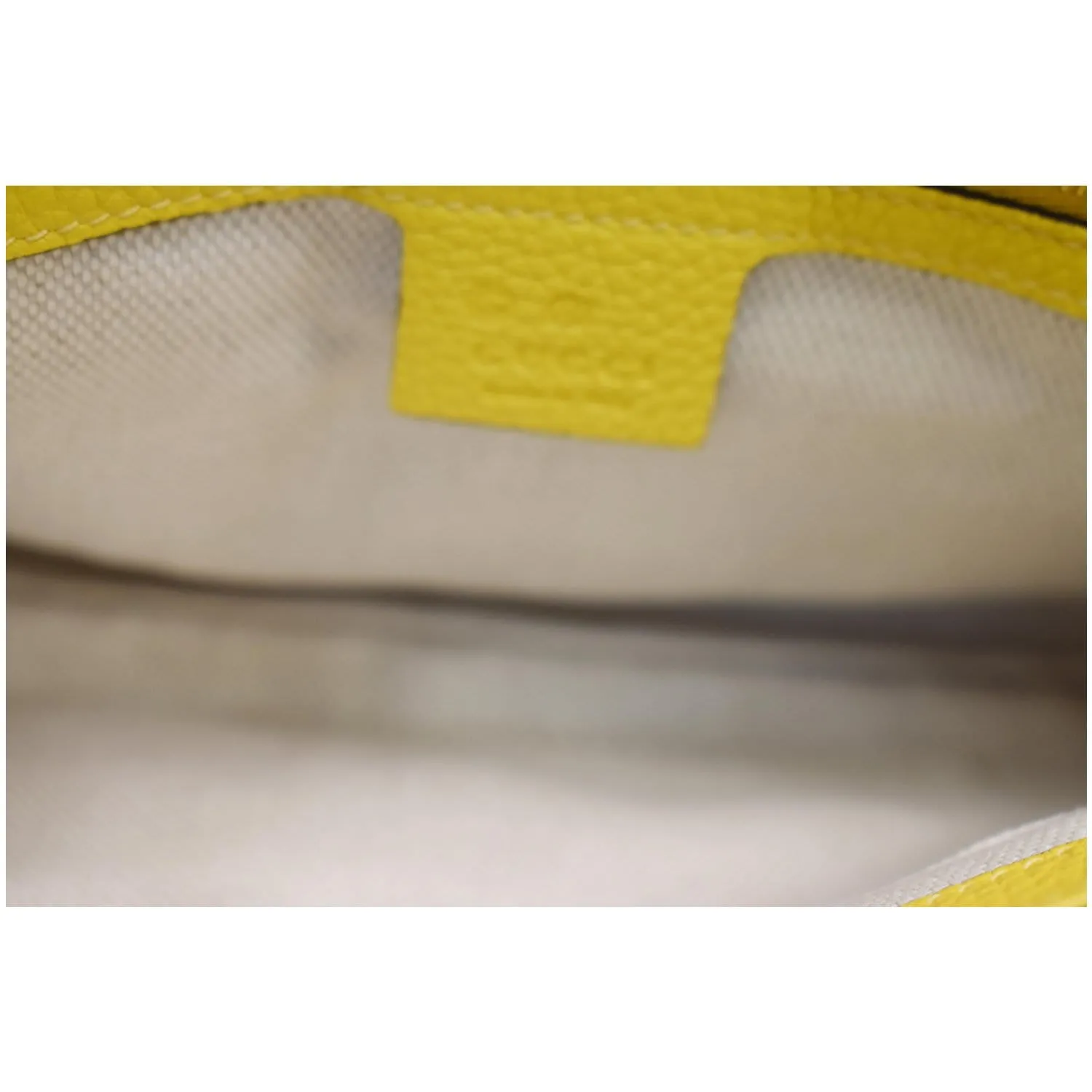 GUCCI Soho Chain Flap Leather Shoulder Bag Yellow 536224