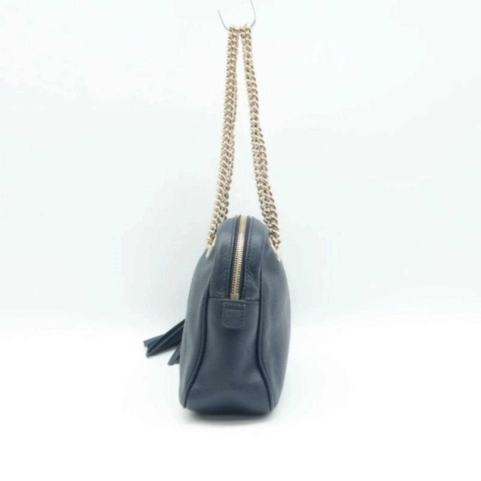 GUCCI Soho Navy Leather Shoulder Bag