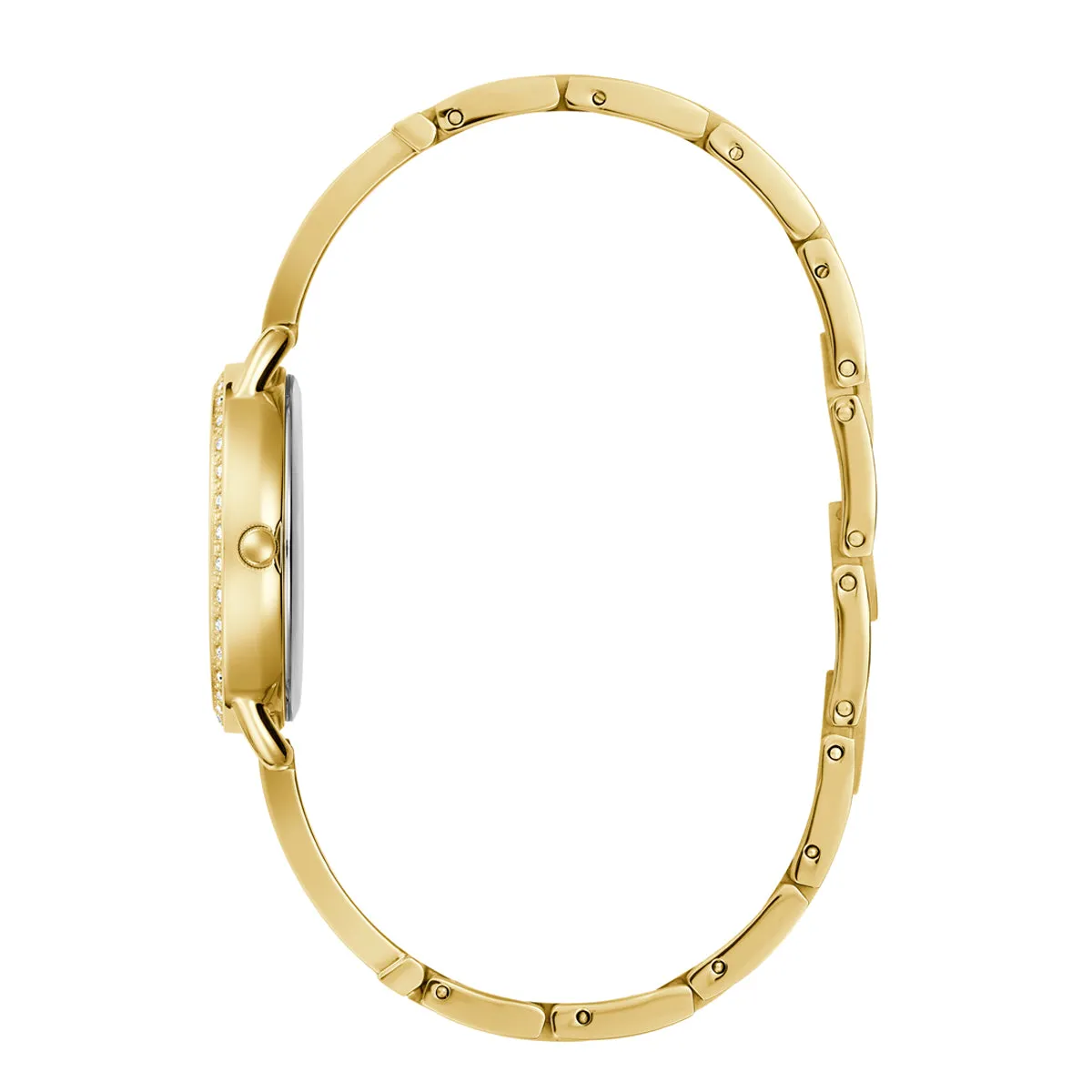 Guess Women's Watch Gold Tone Case White Dial Quartz