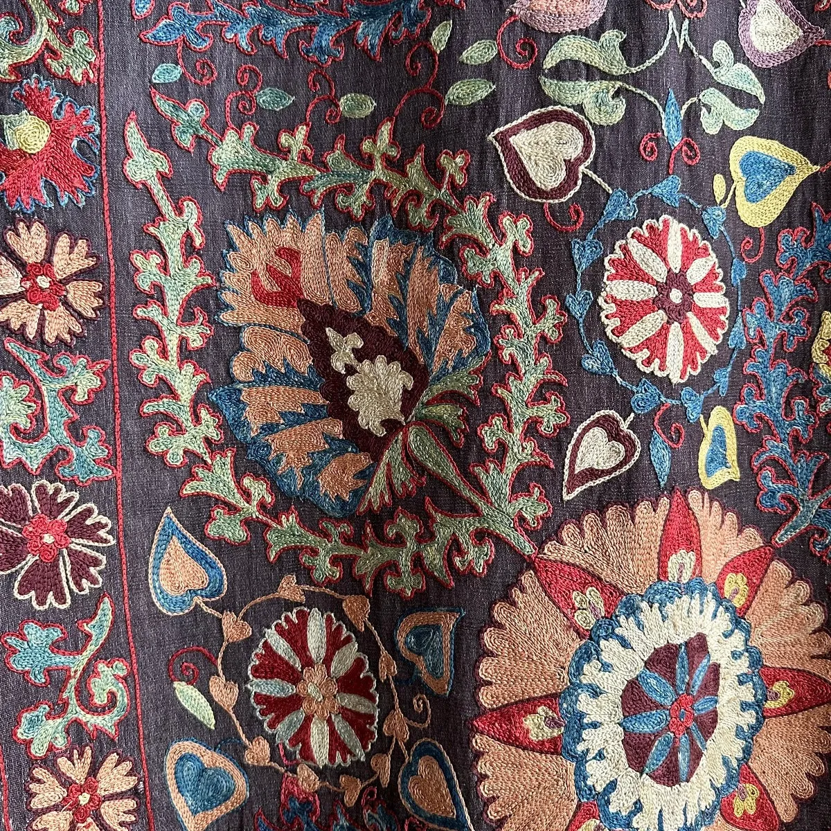 Hand Stitched All Silk Suzani (CSSU232822 | 28 1/2 x 138 1/2")