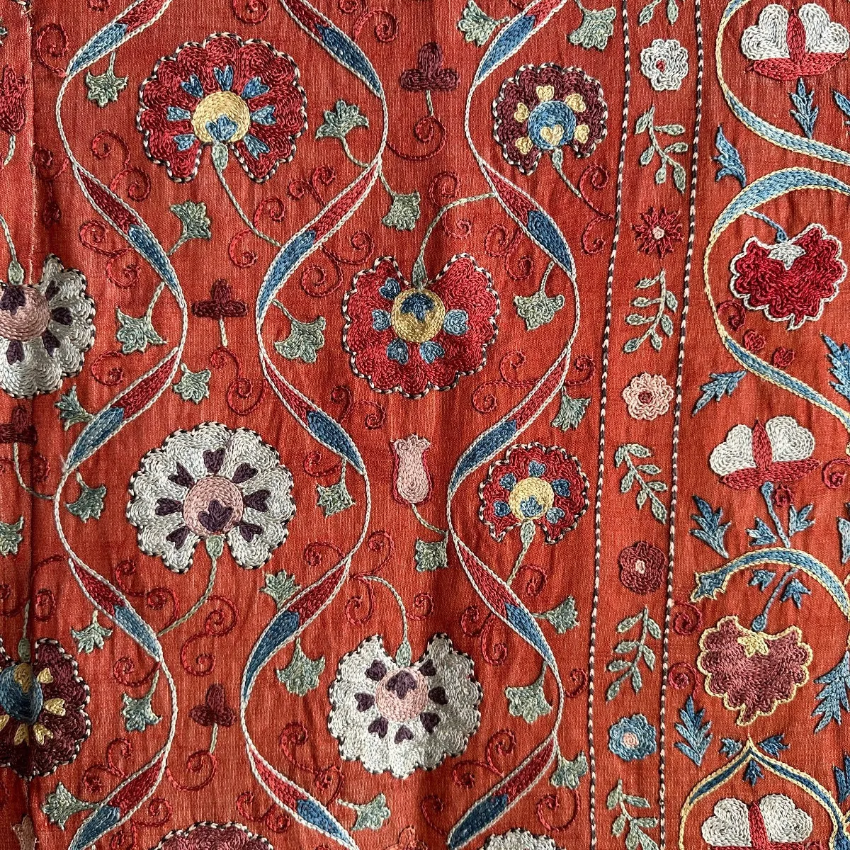 Hand Stitched All Silk Suzani (CSSU240222 | 40 x 54 1/2")