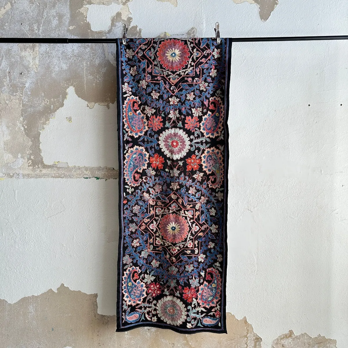 Hand Stitched All Silk Suzani (CSSU240722 | 27 x 90 1/2")