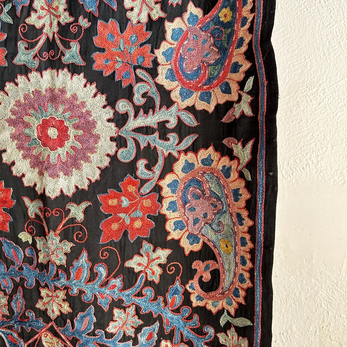 Hand Stitched All Silk Suzani (CSSU240722 | 27 x 90 1/2")