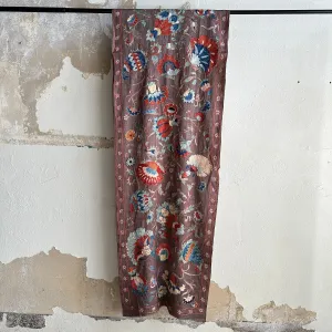 Hand Stitched All Silk Suzani (SU240322 | 28 x 127")