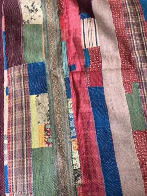 Hand-stitched Cotton Blanket / Bed Cover