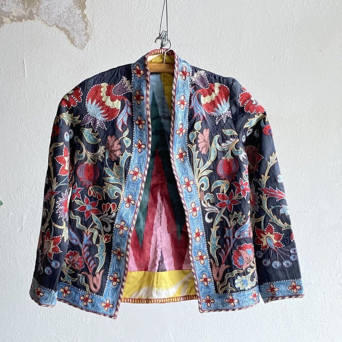 Hand-Stitched Suzani Jacket from Uzbekistan