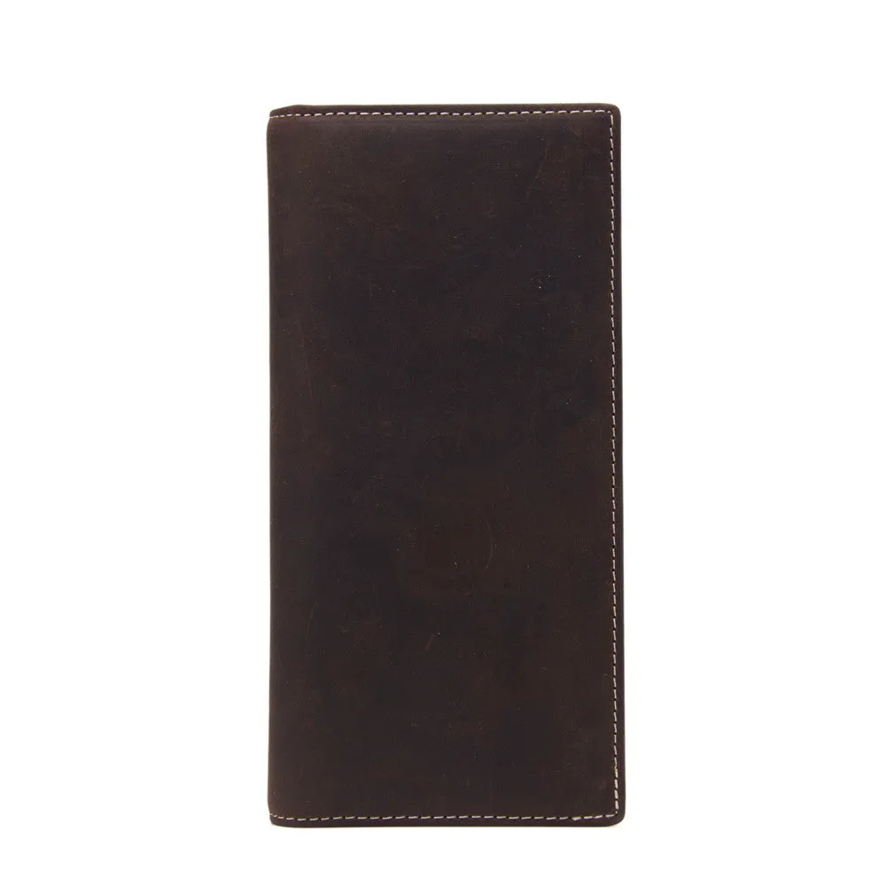 Handmade Genuine Leather Wallet Men Long Wallet Money Purse Card Holder 196-1