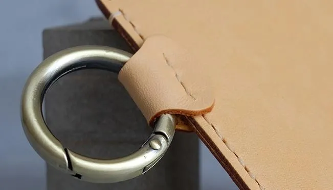 HANDMADE LEATHER CUTE Women CARD Holder Keychain PERSONALIZED MONOGRAMMED GIFT CUSTOM Wallet Card Holder keyring