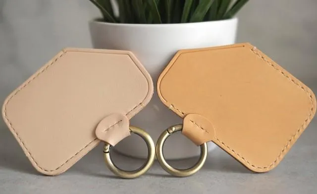 HANDMADE LEATHER CUTE Women CARD Holder Keychain PERSONALIZED MONOGRAMMED GIFT CUSTOM Wallet Card Holder keyring