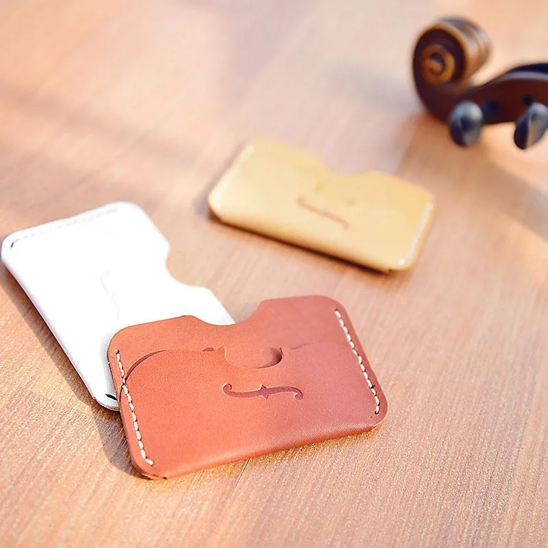 HANDMADE LEATHER CUTE Women Card Holder Pouch PERSONALIZED MONOGRAMMED GIFT CUSTOM Card Wallet Holder