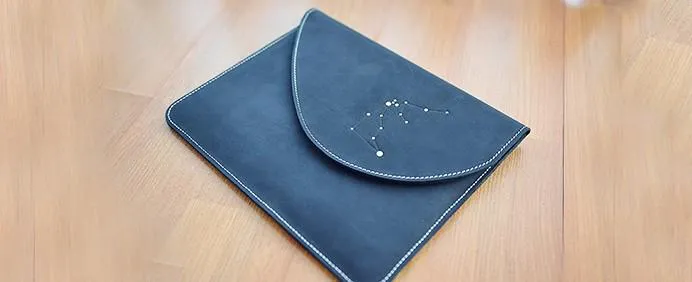 HANDMADE LEATHER CUTE Women Constellation ipad Air2 ipad mini2 Cover Case PERSONALIZED MONOGRAMMED GIFT CUSTOM Wallet