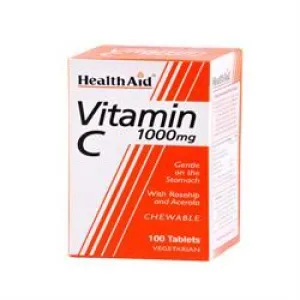 HealthAid | Vitamin C 1000mg - Chewable (Orange Flavour) Tablets 100's | 100 tablet