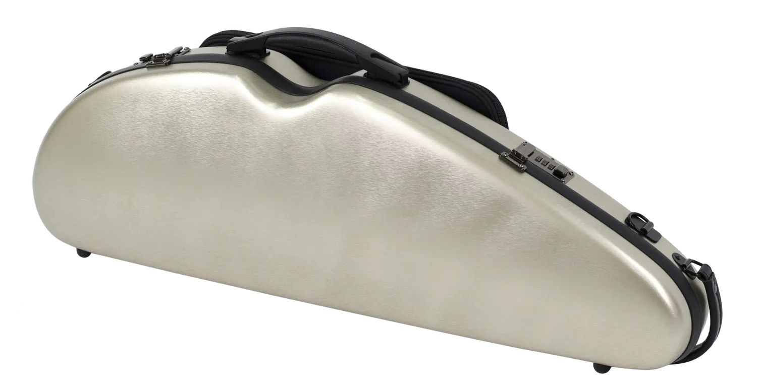 HQ Polycarbon Violin Case HalfMoon 4/4 - Brushed Champagne