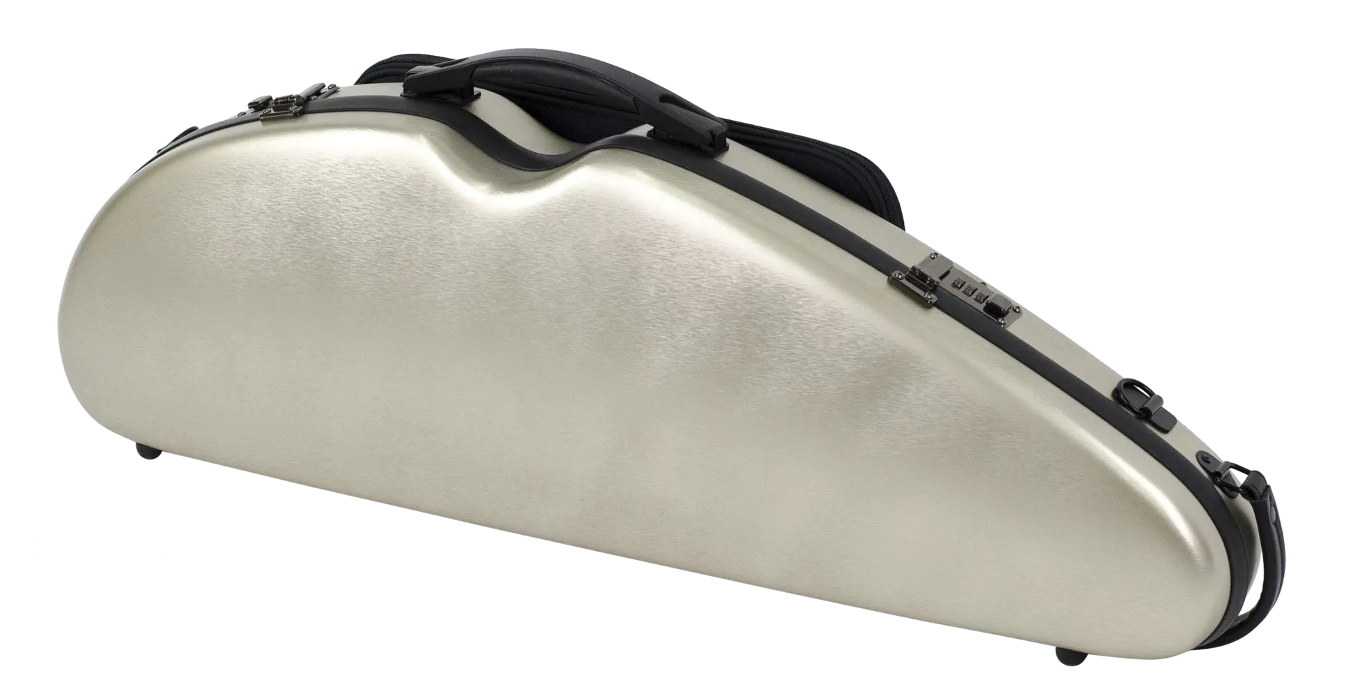 HQ Polycarbon Violin Case HalfMoon 4/4 - Brushed Champagne