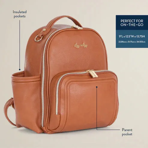 Itzy Ritzy - Itzy Mini Plus Diaper Bag Backpack - Cognac