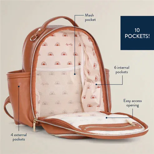 Itzy Ritzy - Itzy Mini Plus Diaper Bag Backpack - Cognac