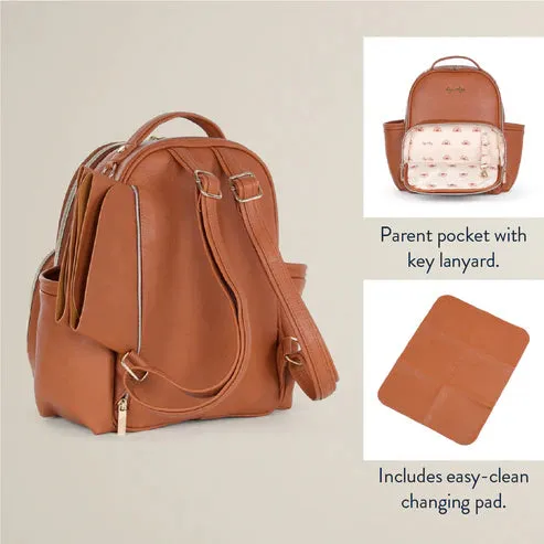 Itzy Ritzy - Itzy Mini Plus Diaper Bag Backpack - Cognac