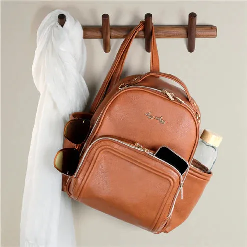 Itzy Ritzy - Itzy Mini Plus Diaper Bag Backpack - Cognac