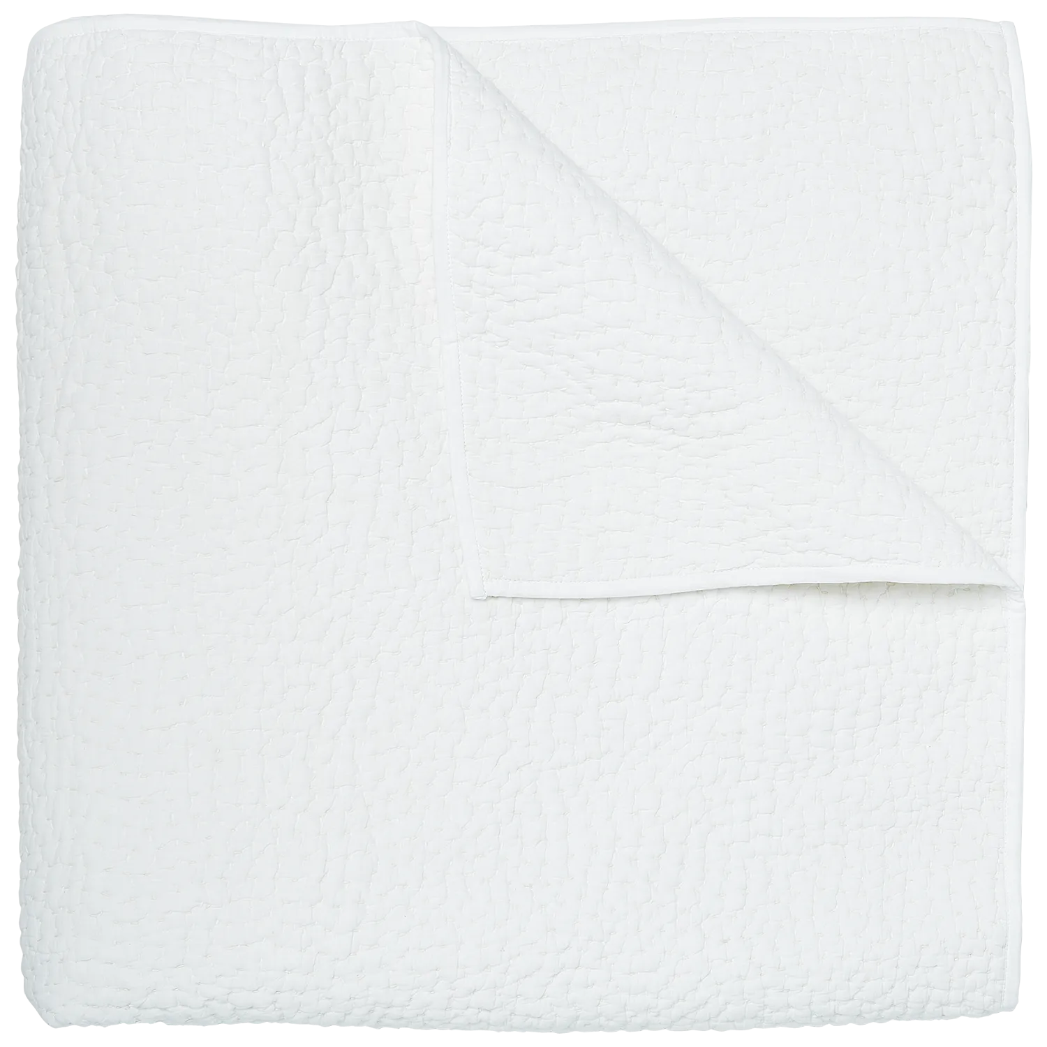 John Robshaw Hand Stitched White Coverlet