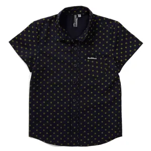 Knuckleheads On Point - Navy & Tan Plaid Rockabilly Shirt