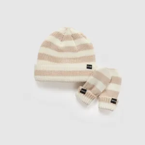 Kombi Little One Knit Toque & Mitts Set - Infant